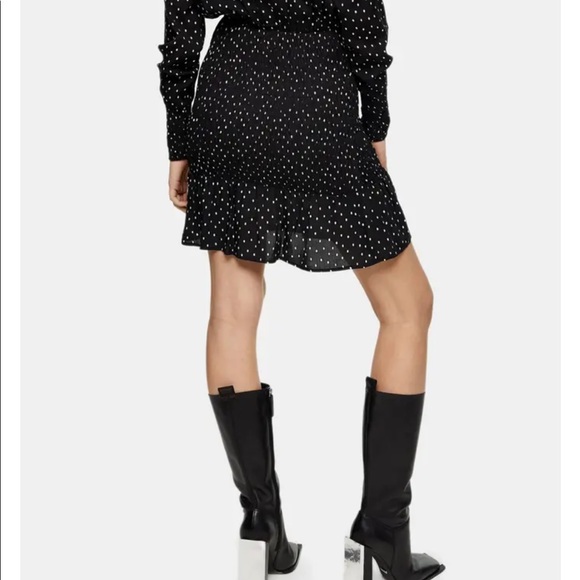 TOPSHOP Dress Black and White Polka Dot Dress - SZ 2 Worn ONCE - Picture 4 of 10